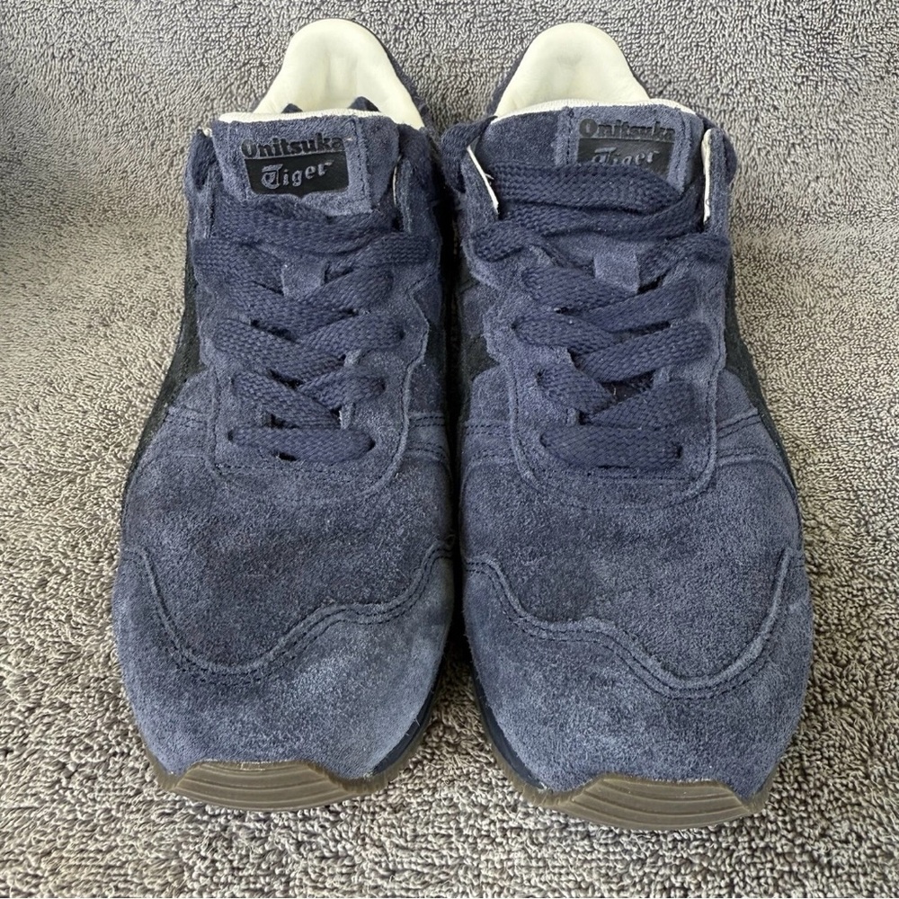 Onitsuka Tiger Alliance A40 1183C382 400 Blue Black Suede Shoes Men 5 Womens 6.5
